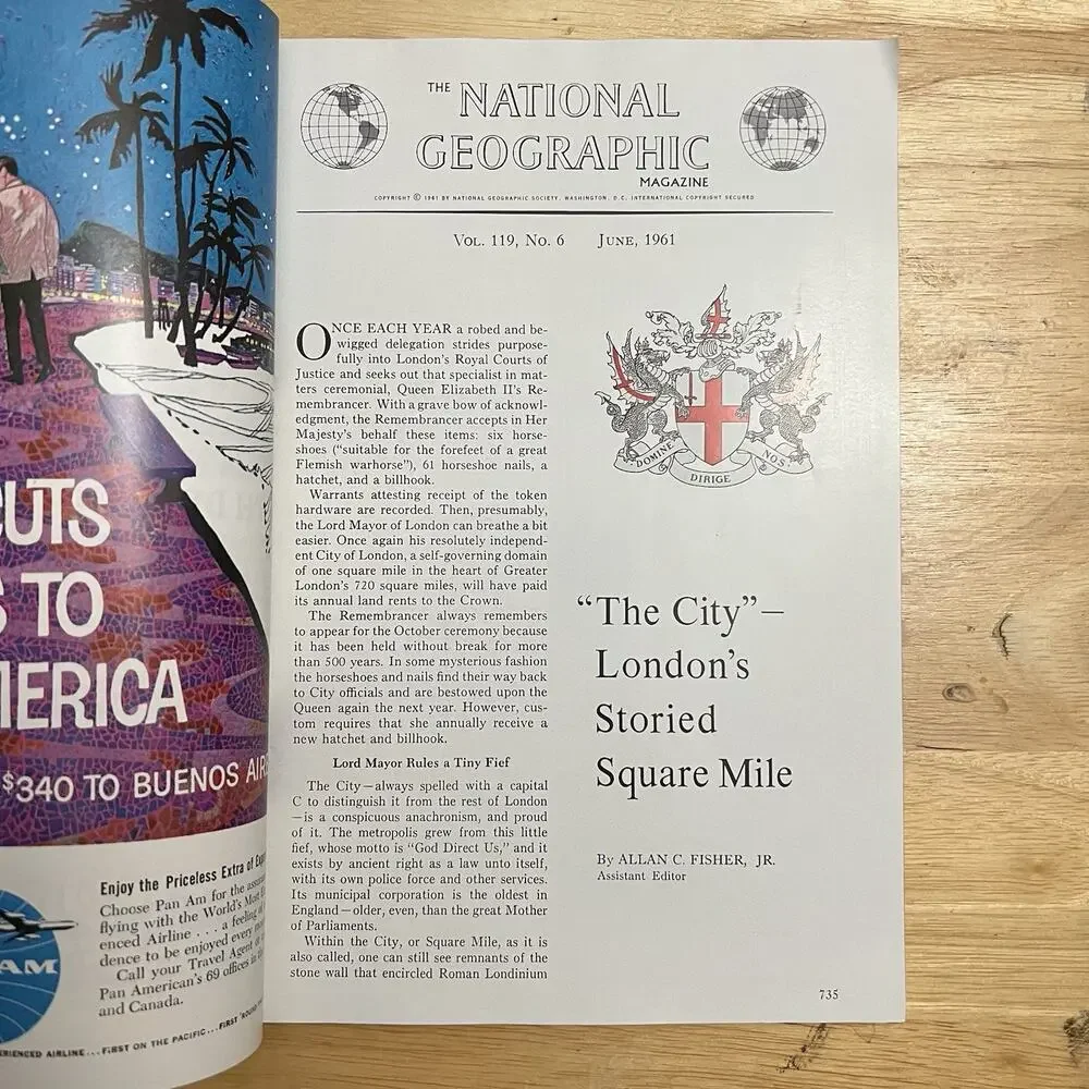 National Geographic June 1961 Magazine London Thailand Martha’s Vineyard Coke Ad